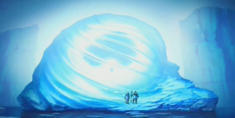 Aang encased in ice in the Last Airbender