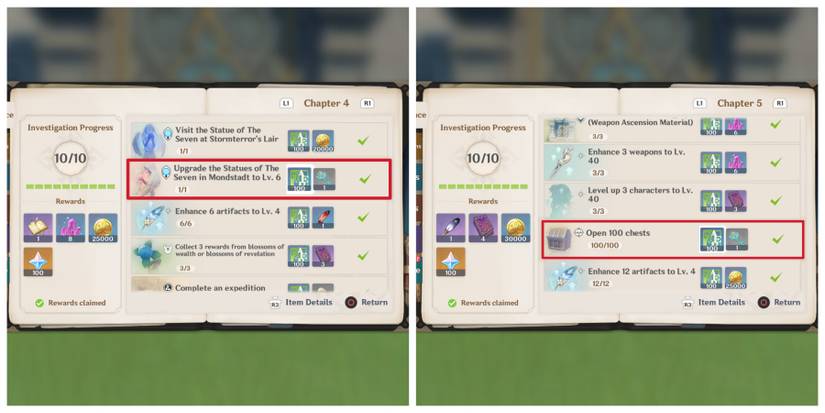 Adventurer Handbook in genshin impact
