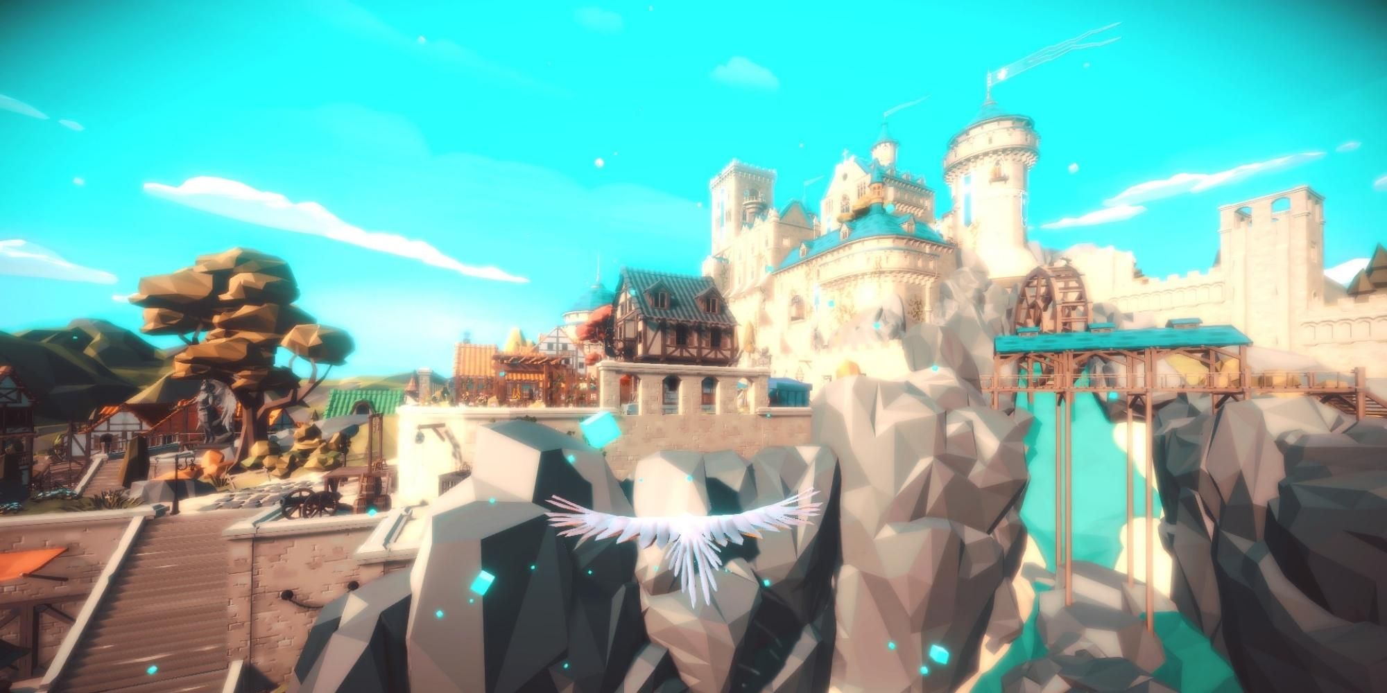 bird flying over a fantasy land in Aery - Calm Mind