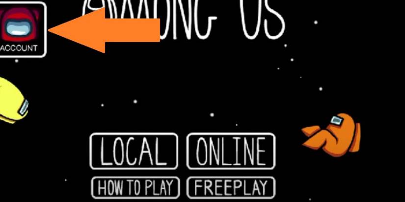 Among Us Hitting The Account Button From The First Screen