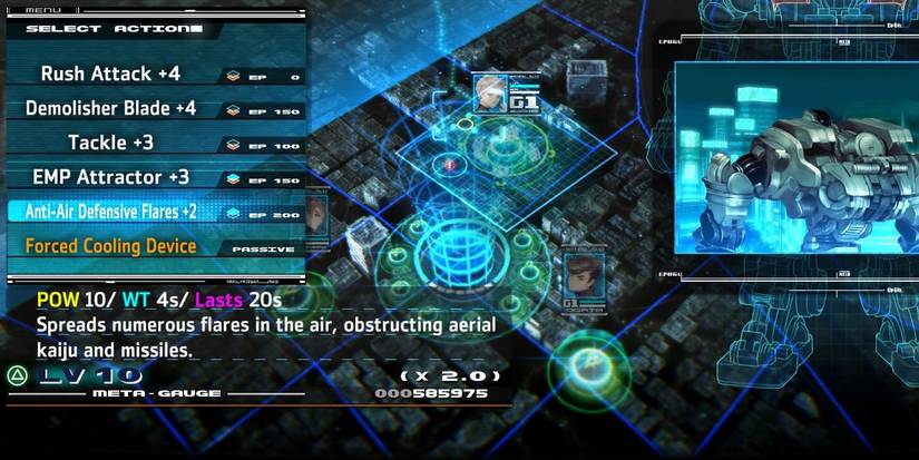 Anti-Air Defensive Flares in the select menu