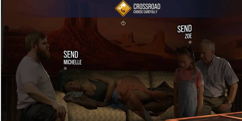 As Dusk Falls should Michelle or Zoe escape the hostage situation first?