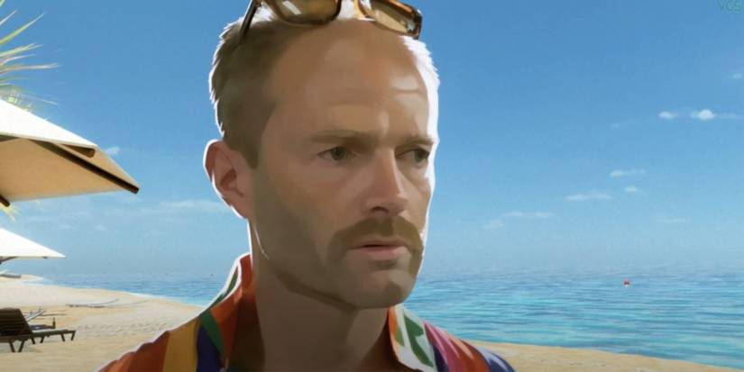 As Dusk Falls Paul On The Beach