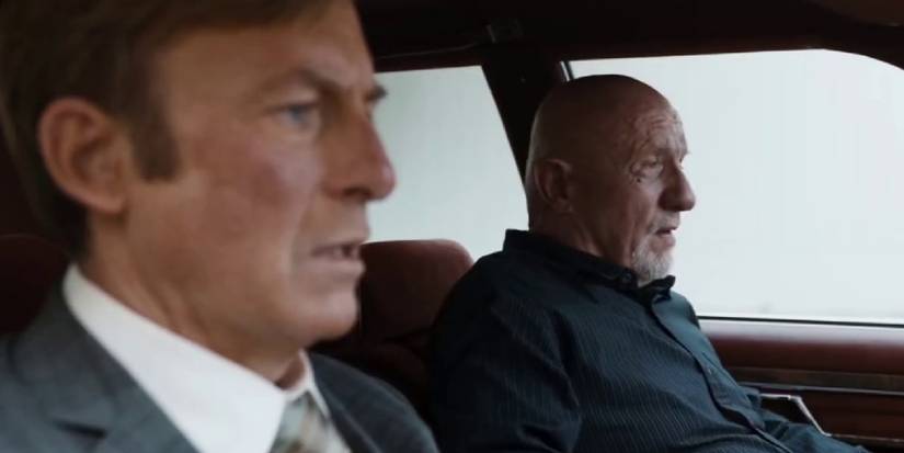 Mike in a car with Jimmy after their experience in Bagman