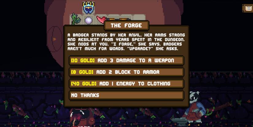 Backpack Hero - Talking To The Blacksmith NPC