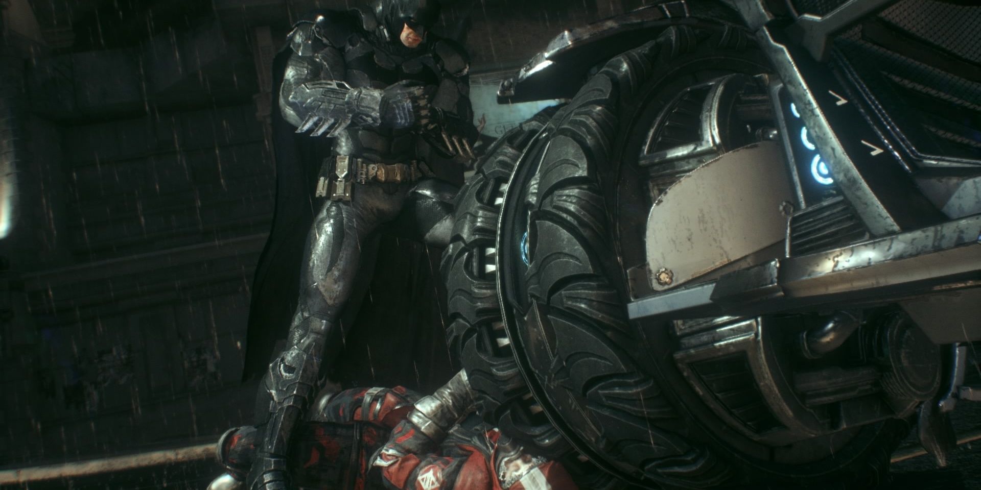 The Batmobile in Batman: Arkham Knight