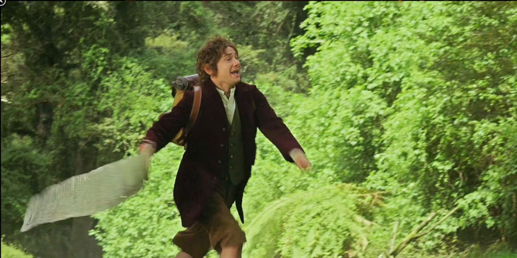 Bilbo leaving The Shire