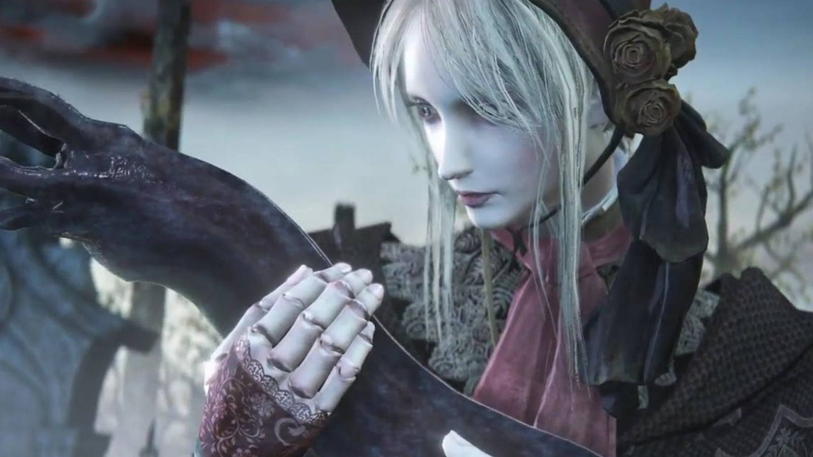 Bloodborne - The Doll Holding The Hunter After They've Turned Into Kin