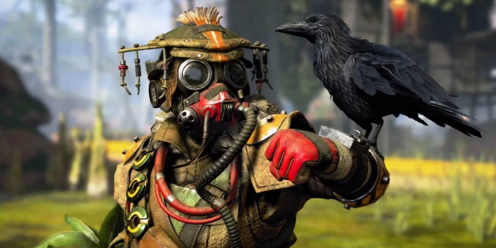 Bloodhound with their raven on their arm in Apex Legends