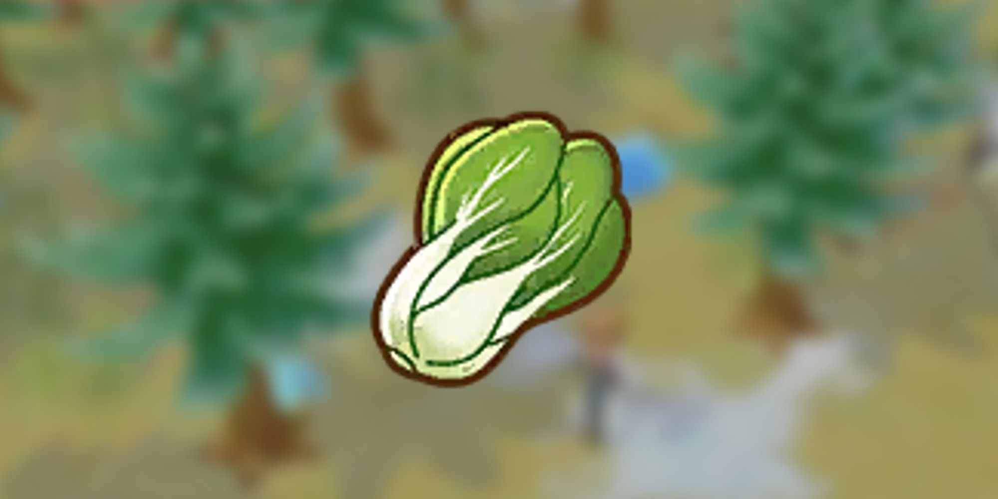 Bok-Choy in front of a snowy background in Story of Seasons: Pioneers of Olive Town