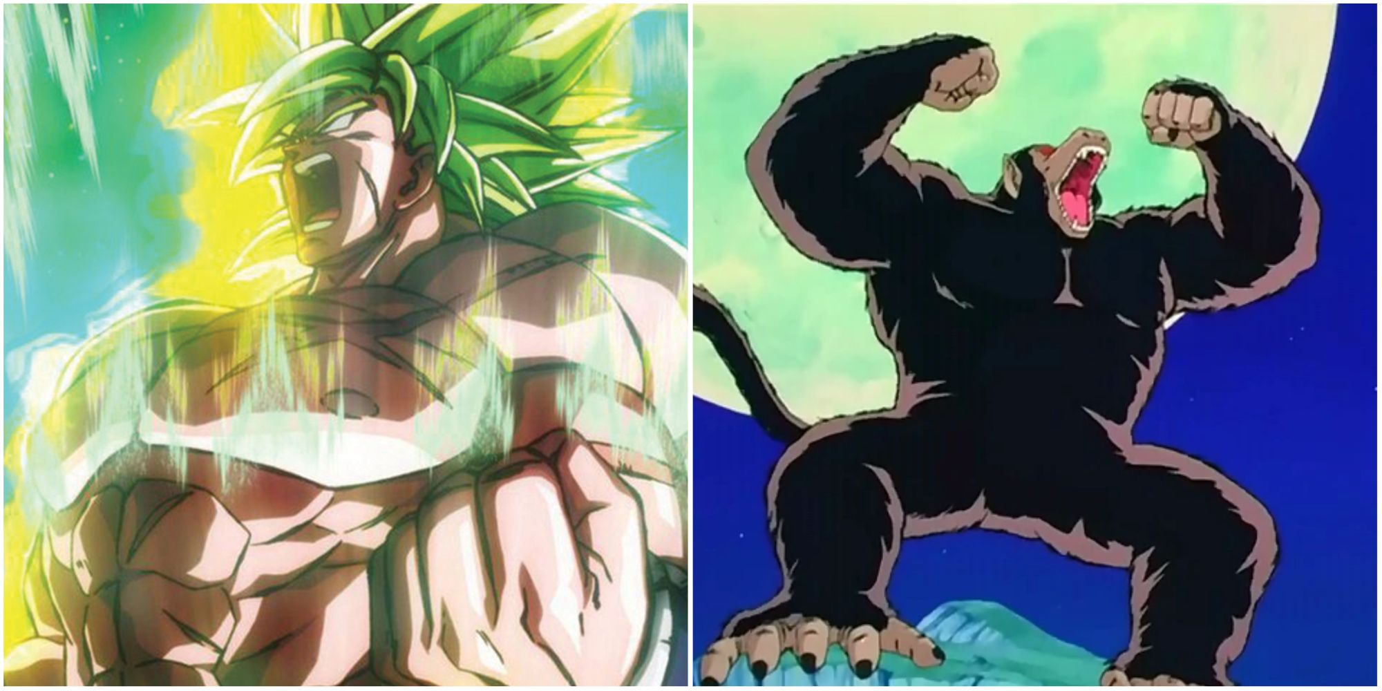 Broly in Dragon Ball Super: Broly and Oozaru in Dragon Ball Z