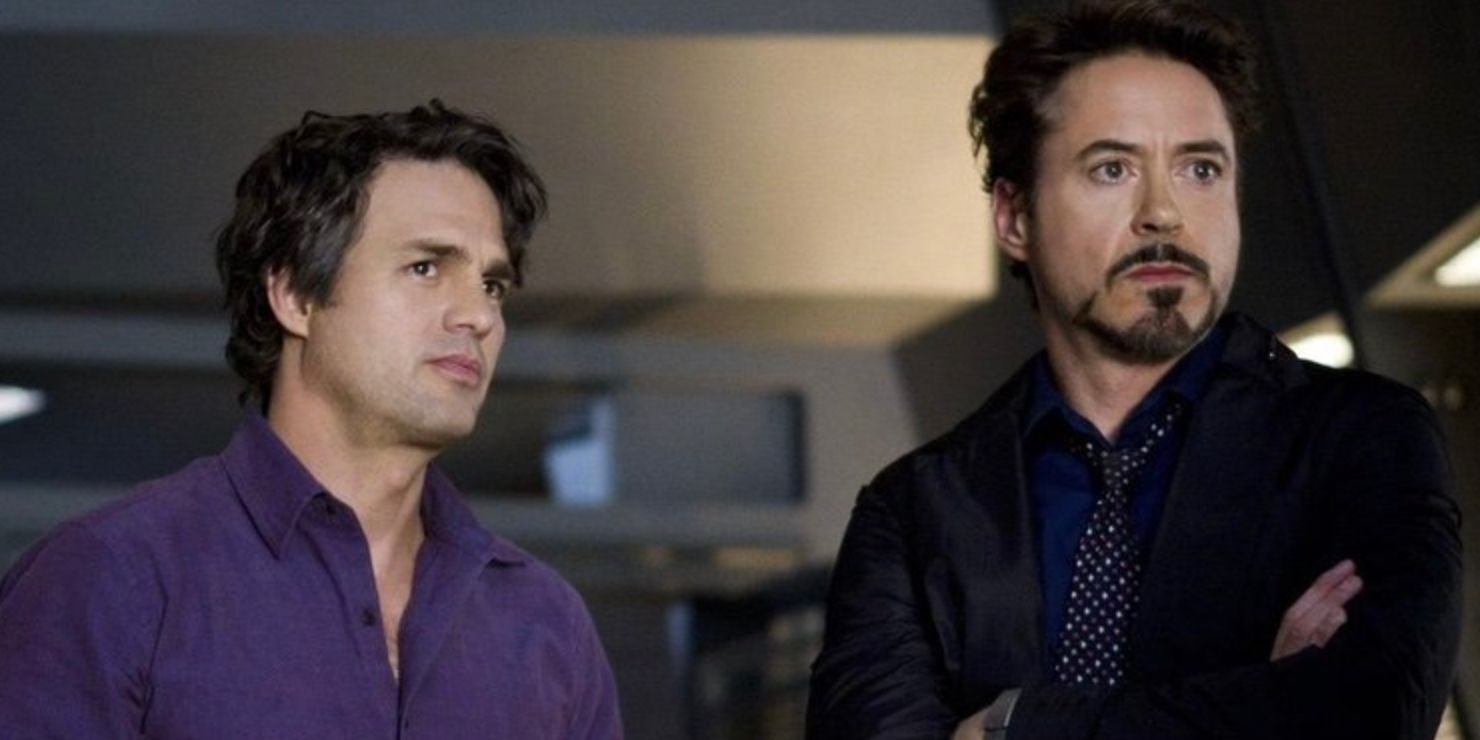 Bruce Banner and Tony Stark stand together in the MCU
