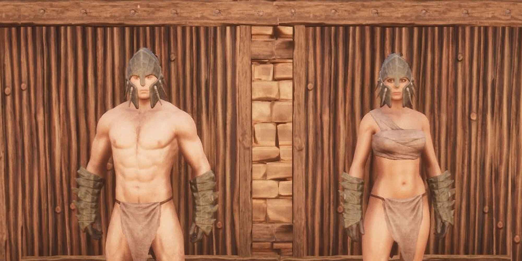 The Brute Helmet and Gauntlets in Conan Exiles