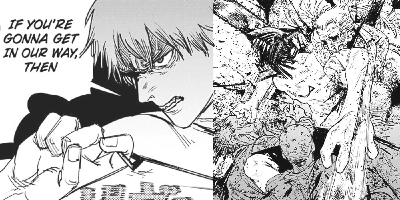 Chainsaw Man Denji First Hybrid Transformation