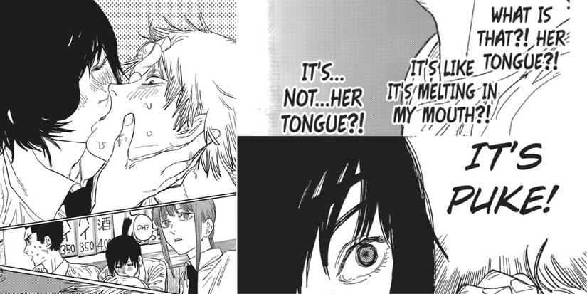 Chainsaw Man Himeno Pukes On Denji