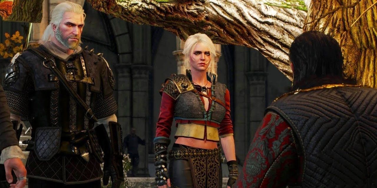 Ciri Geralt and Emhyr in Witcher 3