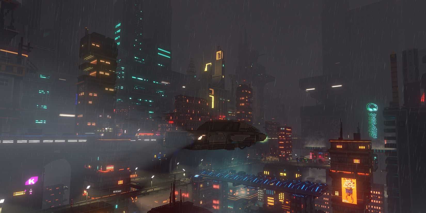 Cloudpunk - Headlights on in the rain