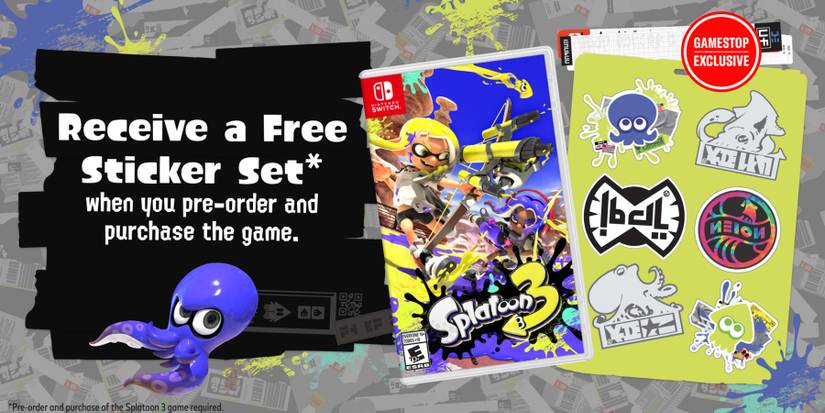 GameStop sticker set pre-order ad.