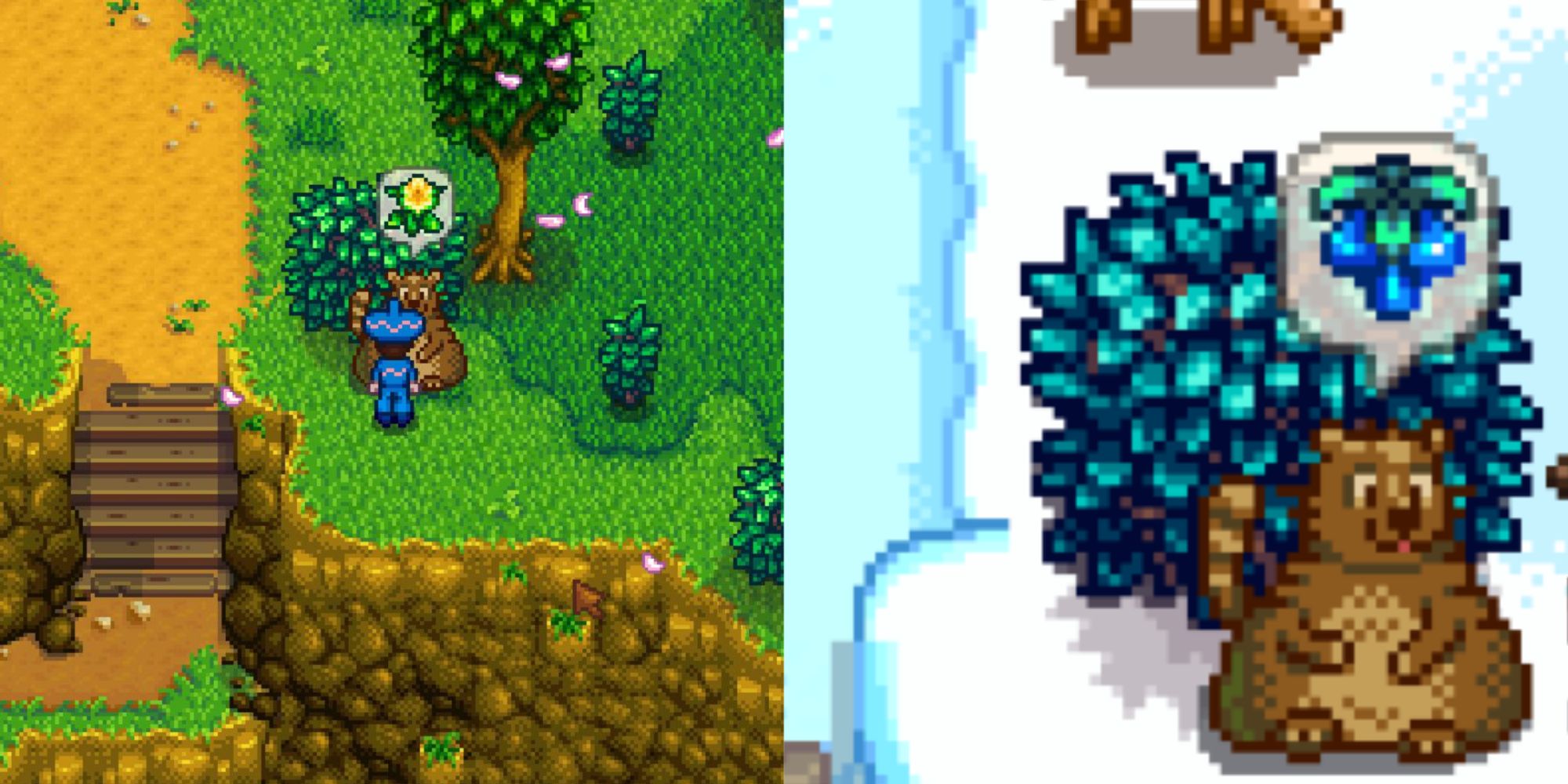 Trash Bear quests in Stardew Valley