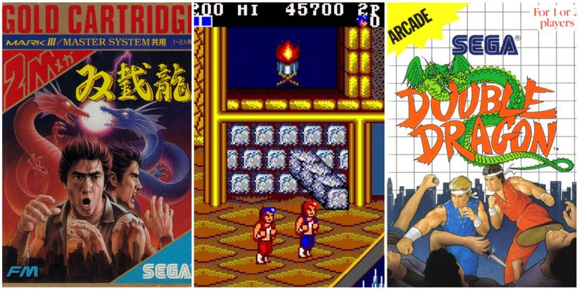 Double Dragon Japanese Sega Master System Cover Art, SMS Double Dragon Gameplay, SMS Double Dragon Cover Art