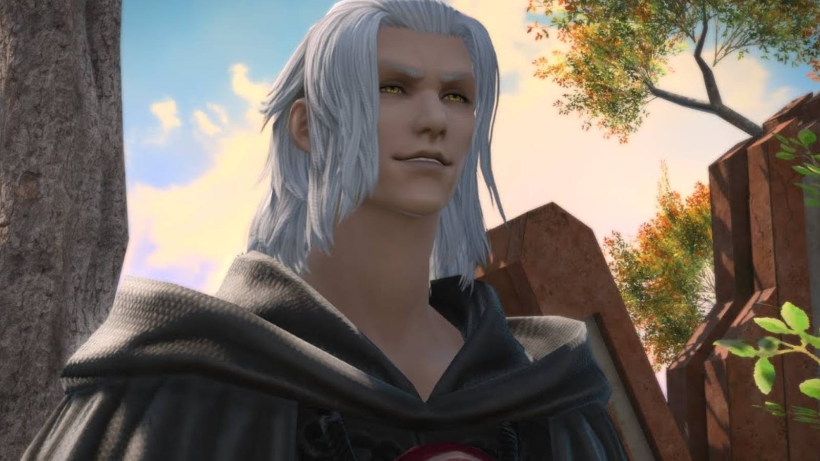 Emet Selch smiling as ancient.