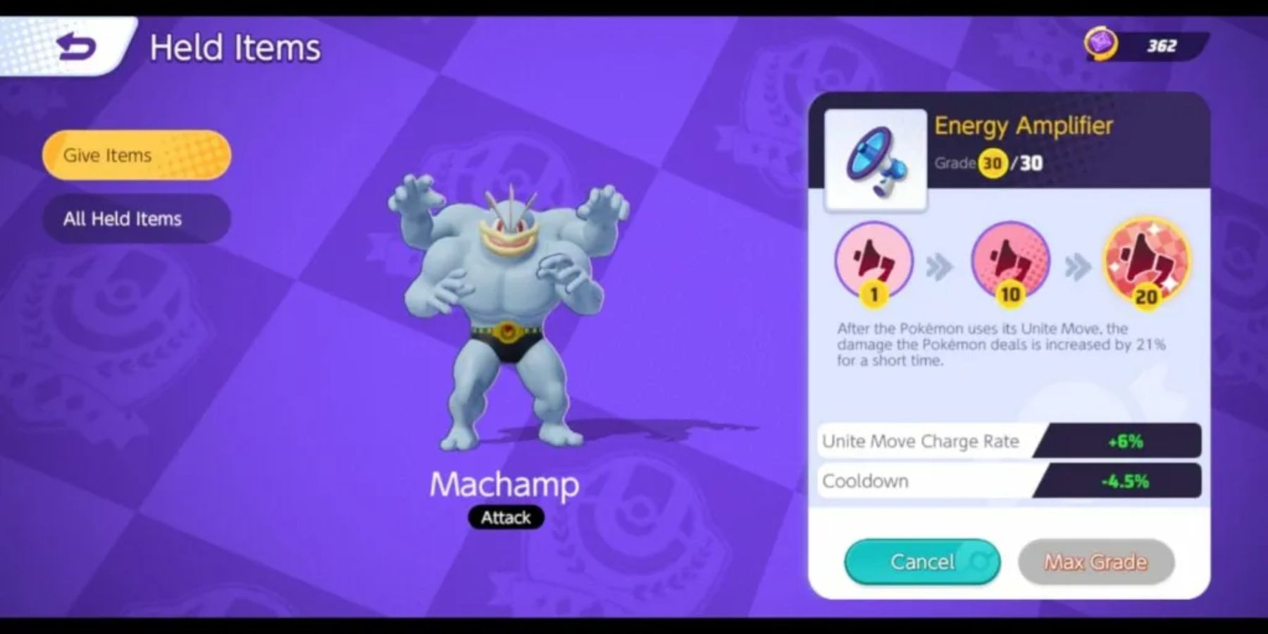 Machamp with Energy Amplifier. 