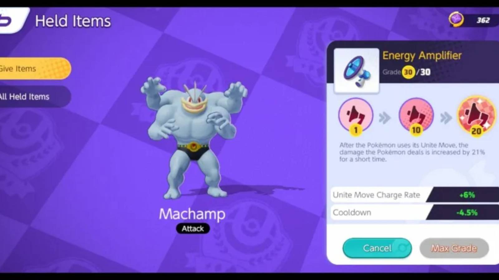 Machamp with Energy Amplifier. 