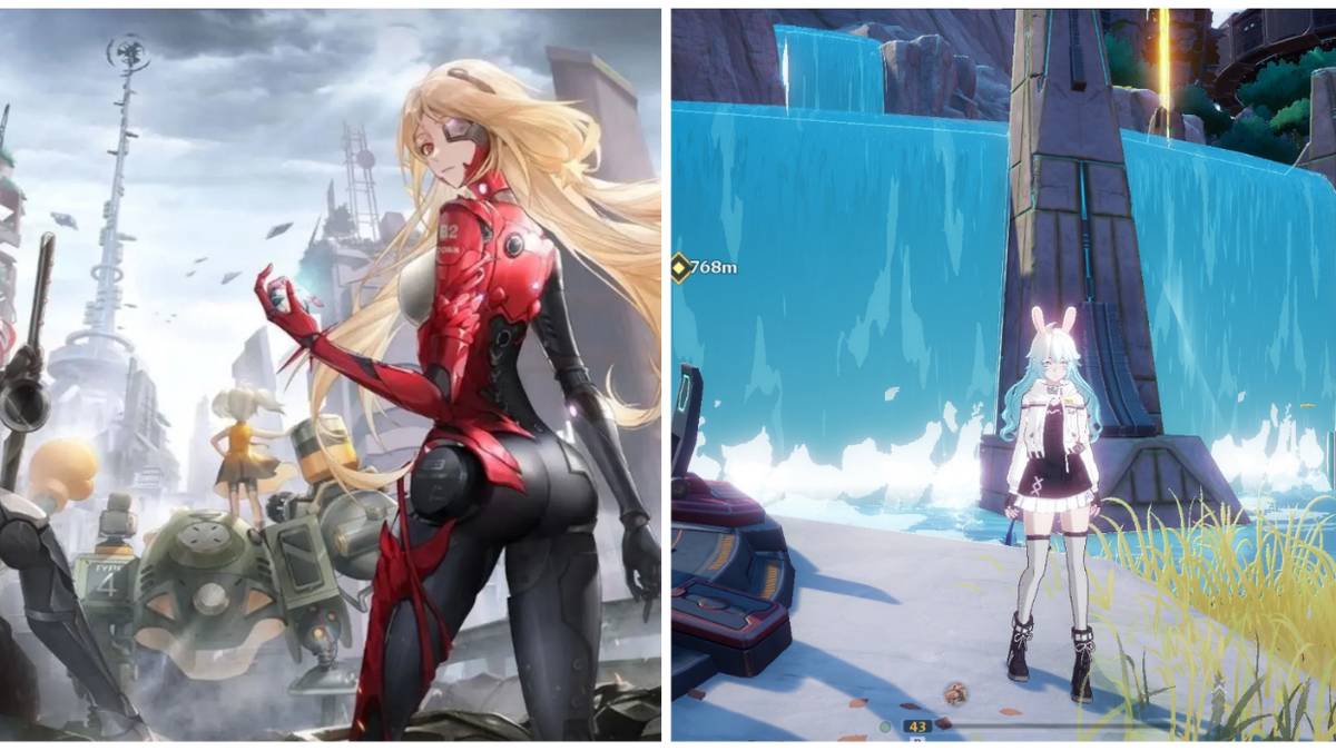 on the left is nemesis from tower of fantasy and on the right is one of the free unlockable outfits