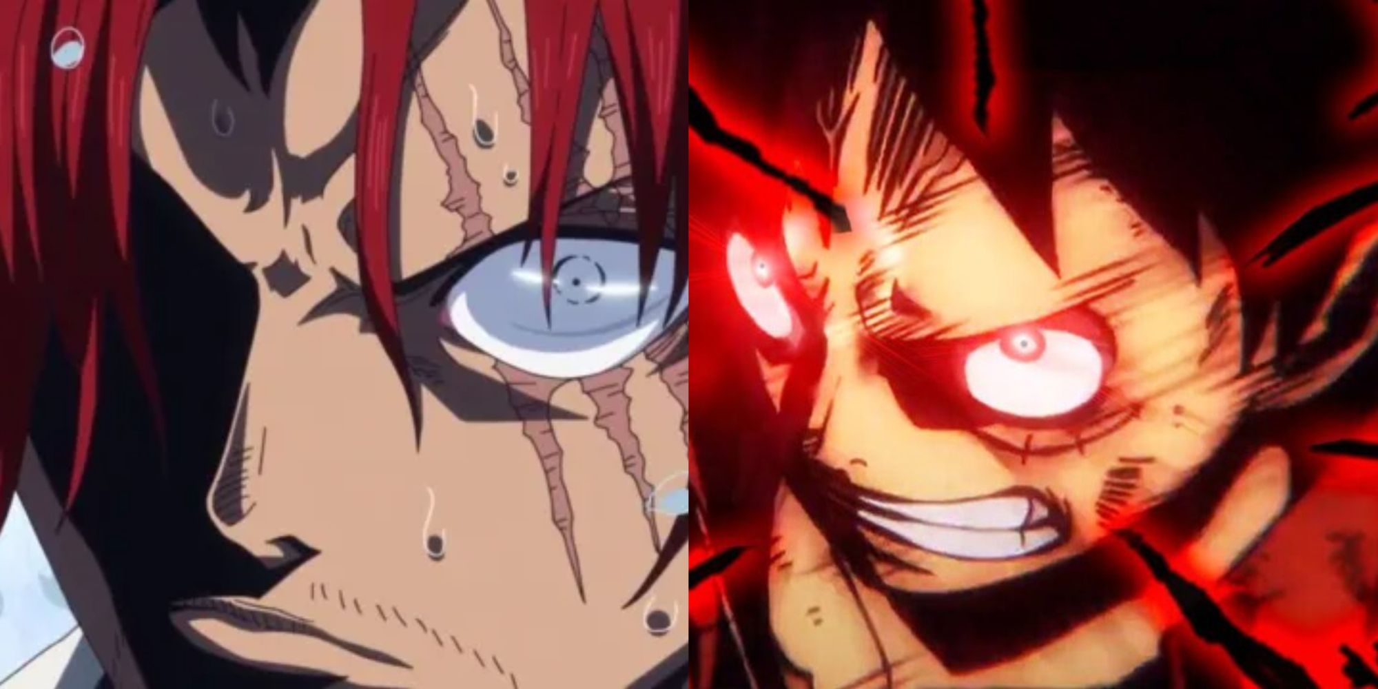 luffy and shanks conqueror's haki