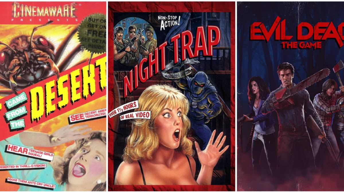 It Came From The Desert, Night Trap, Evil Dead The Game Cover Art