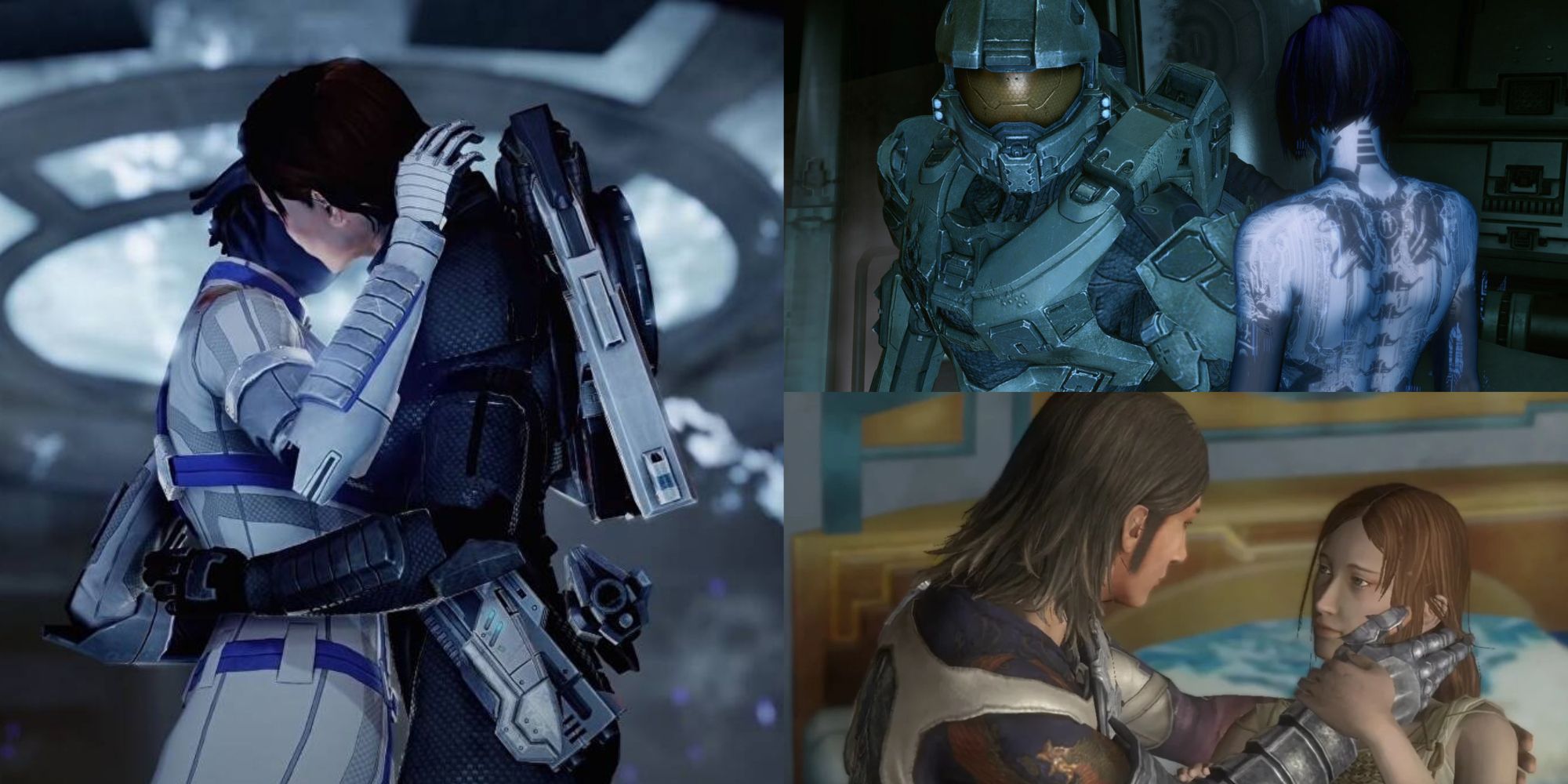 Shepard and Liara from Mass Effect, Master Chief and Cortana from Halo and Kiam and Sarah from Lost Odyssey