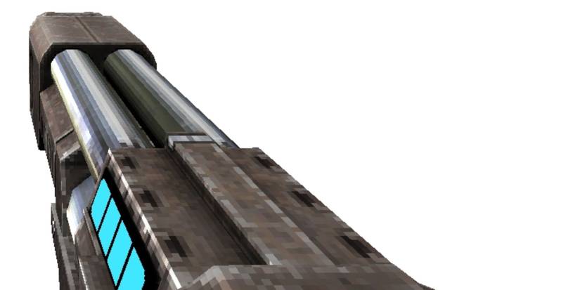 Close-up of the Core Eject Shotgun from Ultrakill