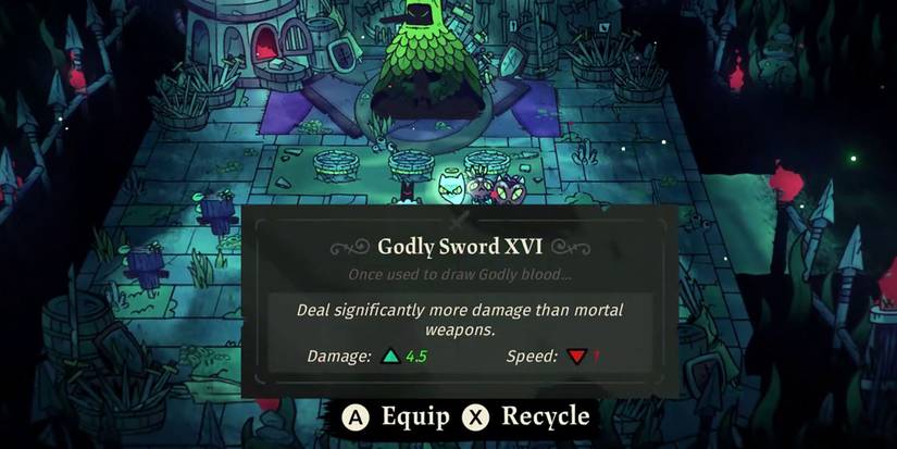 Cult of the Lamb - Switching To A Godly Sword In The Shop