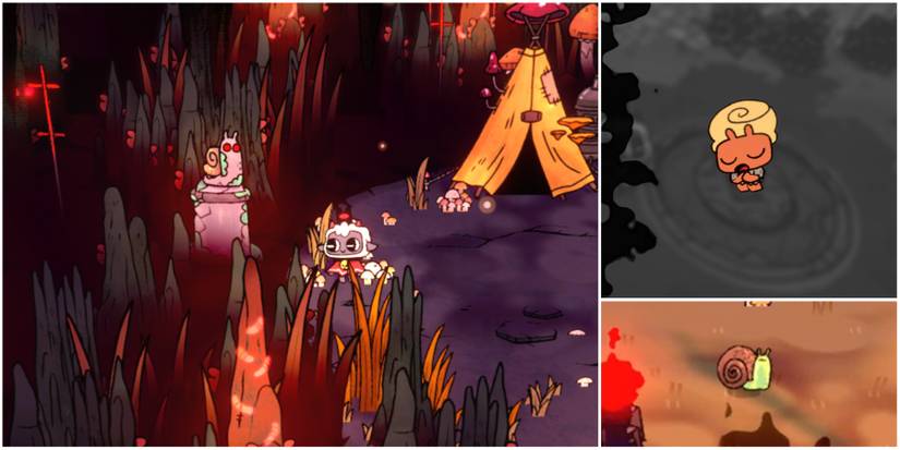 Cult Of The Lamb Snail Hidden Follower split image