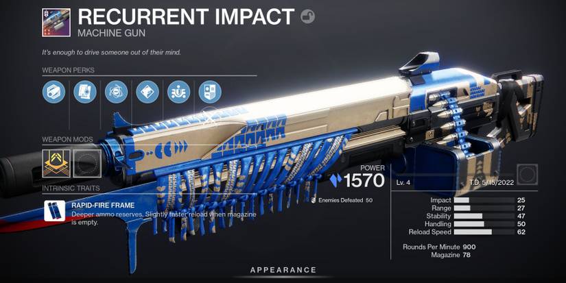 Destiny 2 Recurrent Impact Machine Gun