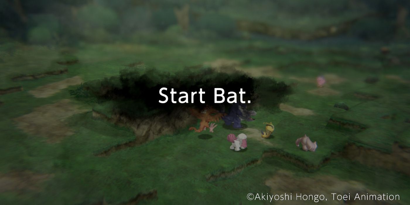 Стартовый экран Digimon Survive Battle