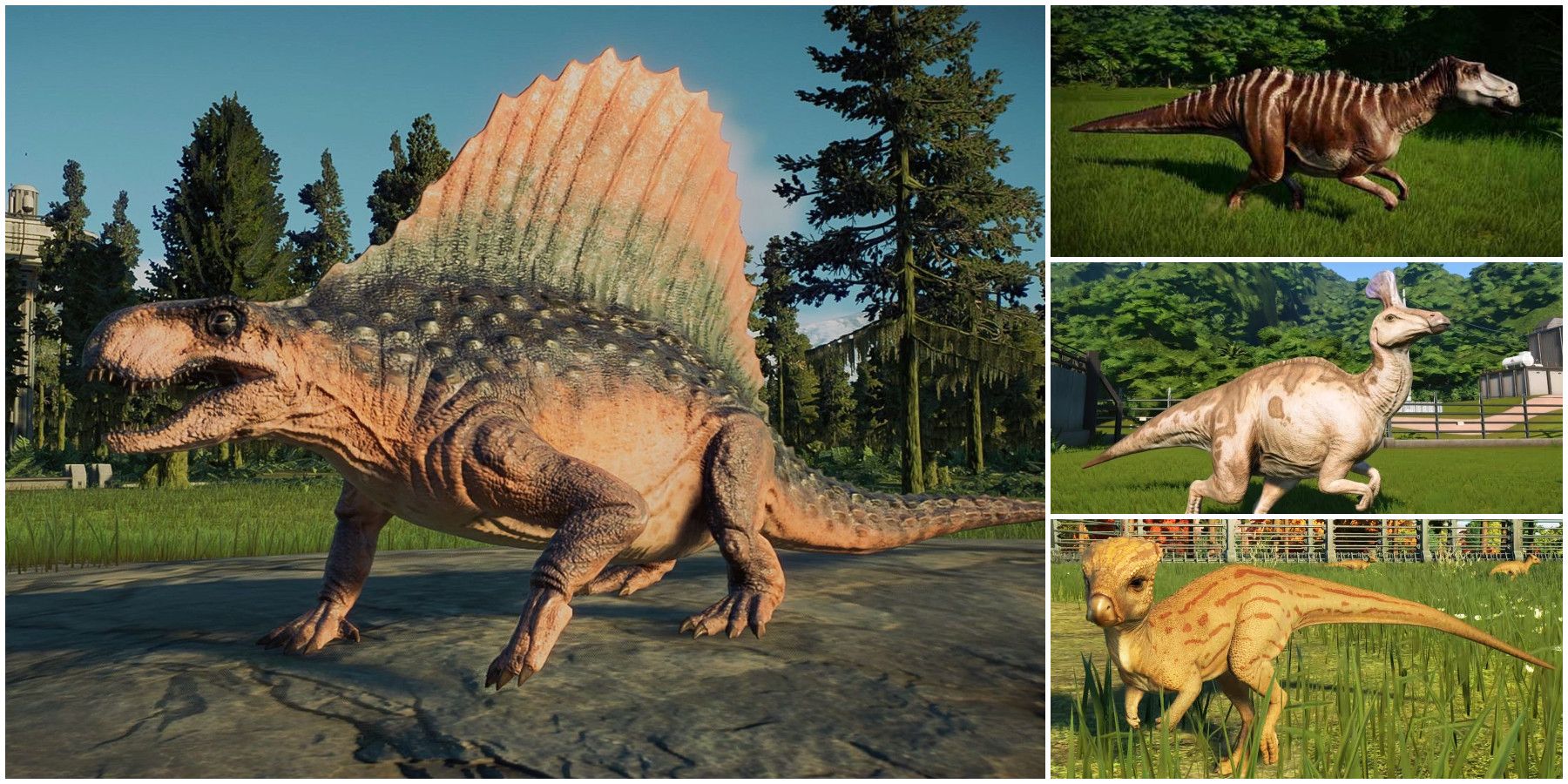Диметродон, Homalocephale, Maiasaura и Tsintaosaurus Jurassic World Evolution 2
