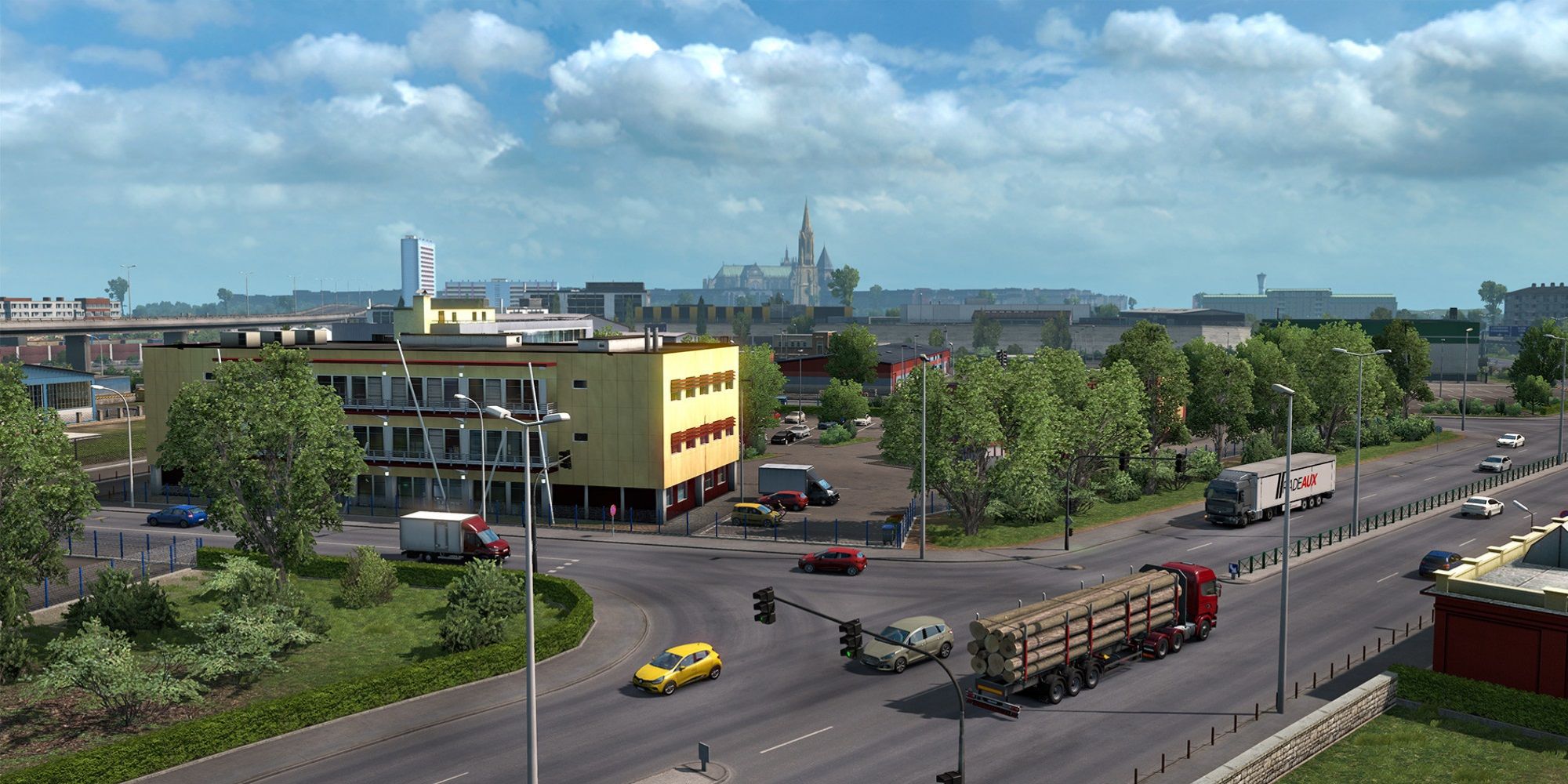 ETS 2 - Large Building in view