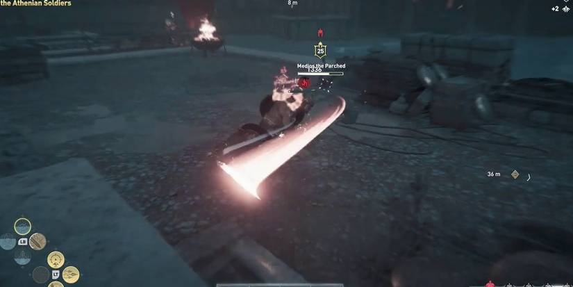 Eagle Bearer in combat with the flaming attack ability on