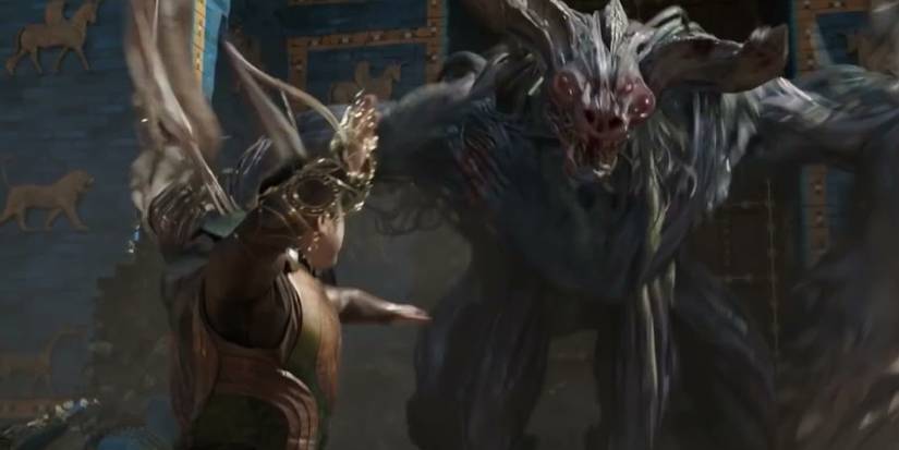 Gilgamesh about to slap a Deviant in Eternals