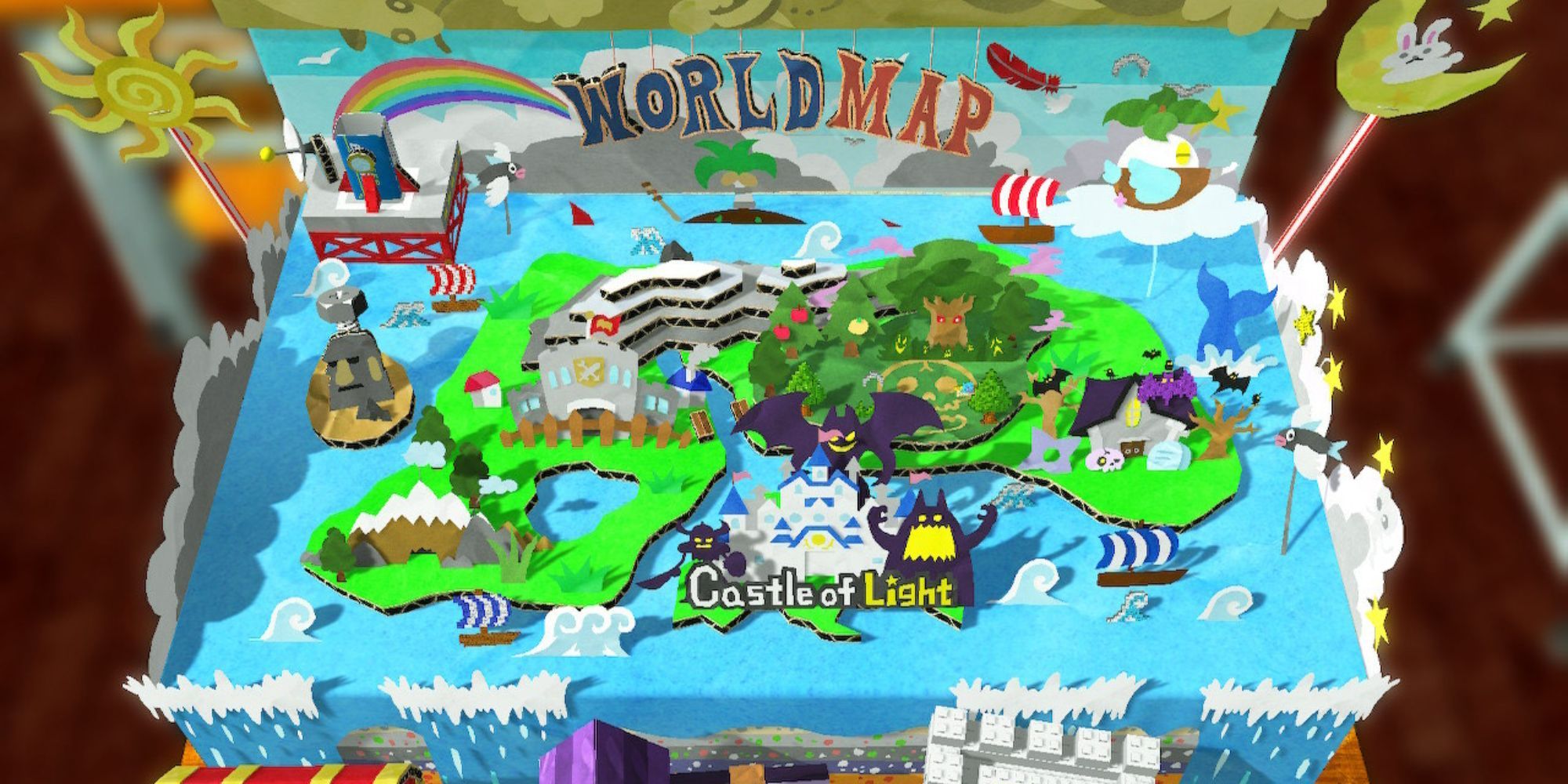 A birdseye view of the world map in RPG Time: The Legend Of Wright showing every explorable area