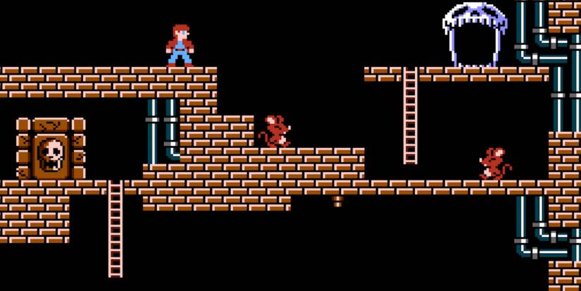 Exploring a level in The Goonies