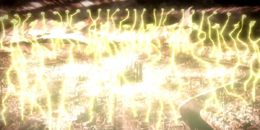 The full effect of the Thunder Palace spell in Fairy Tail