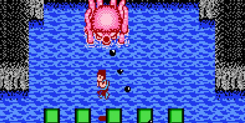 Fighting enemies in StarTropics