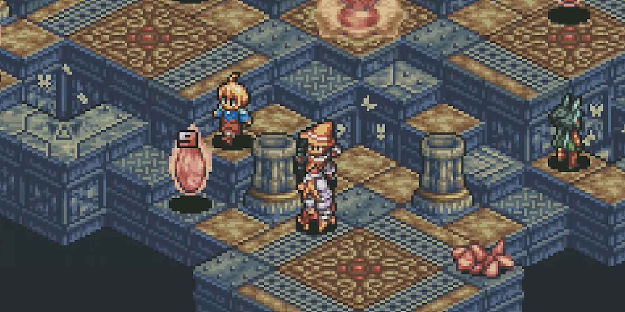 A view of the battlefield in Final Fantasy Tactics Advance