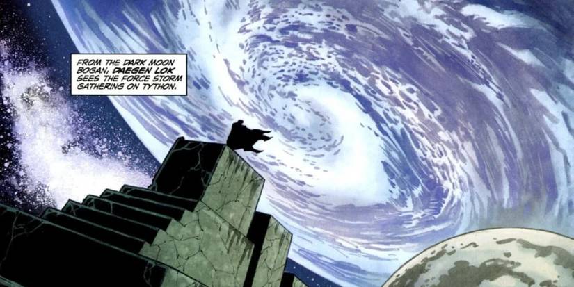 The Force Storm ability conjuring a Wormhole in Star Wars