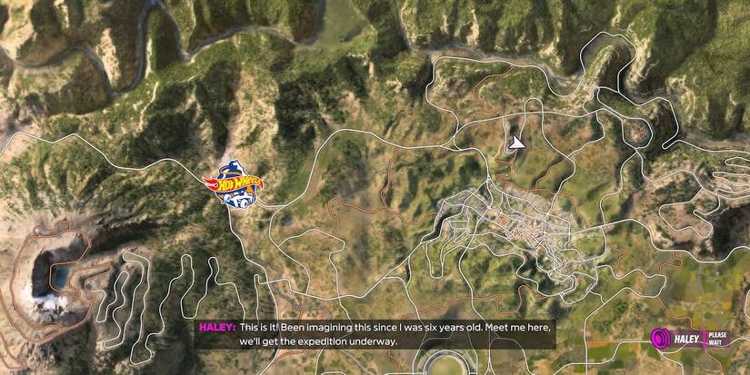 Hot Wheels logo on the Forza Horizon 5 map