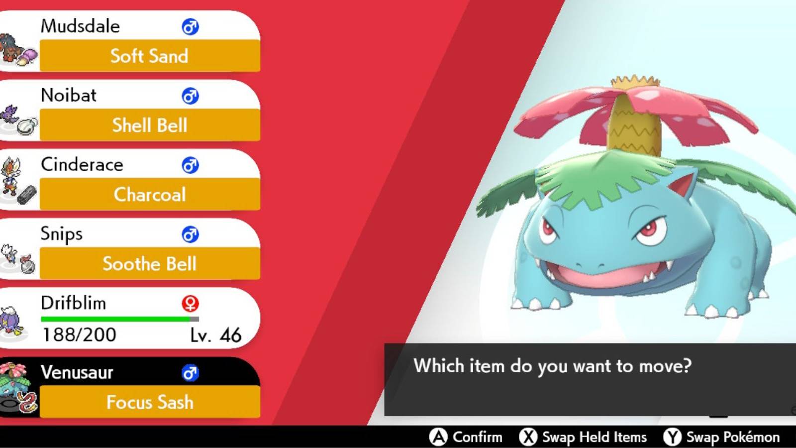 Pokemon Venusaur Held Item Focus Stash