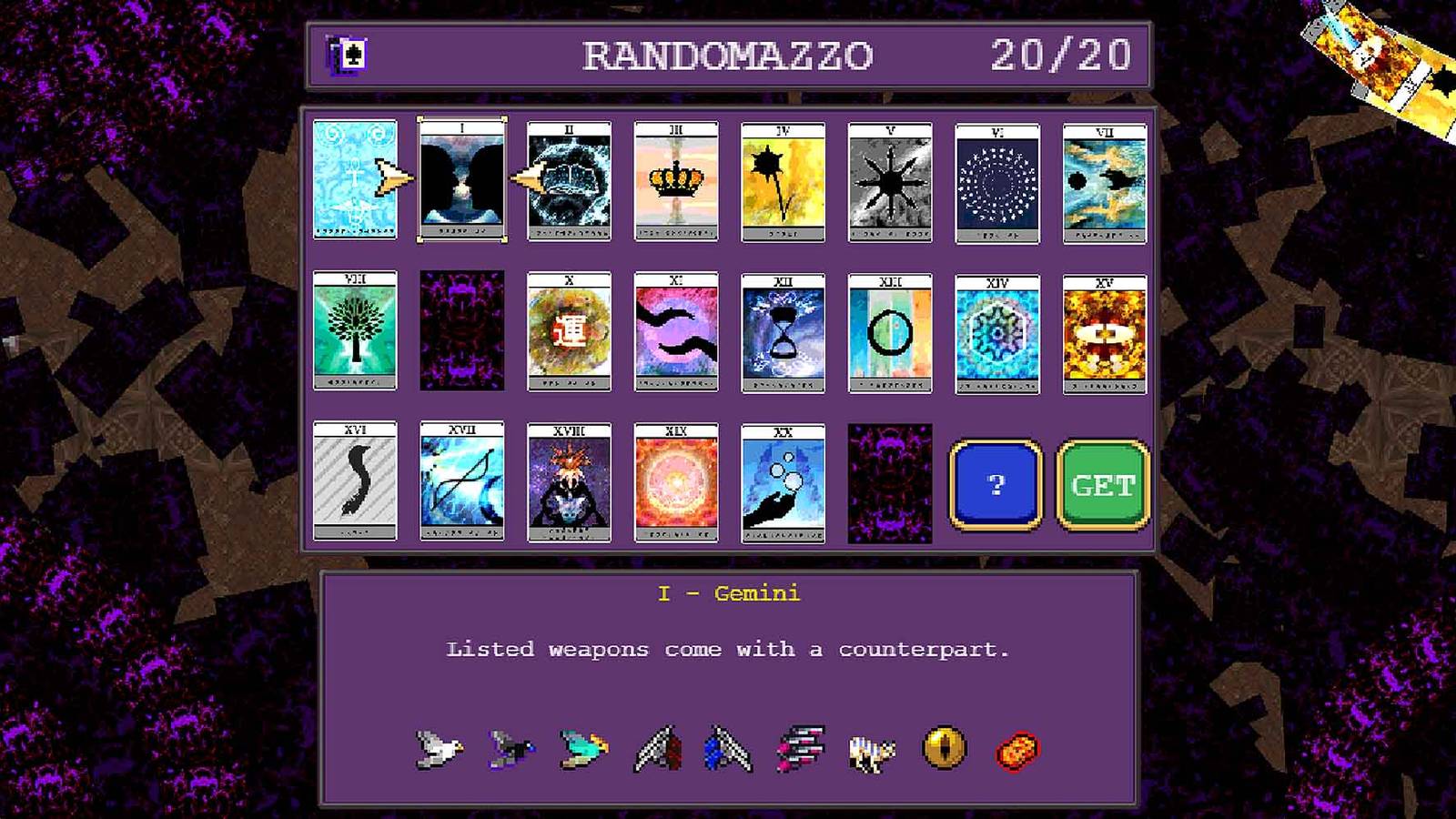 The Gemini Arcana in Vampire Survivors