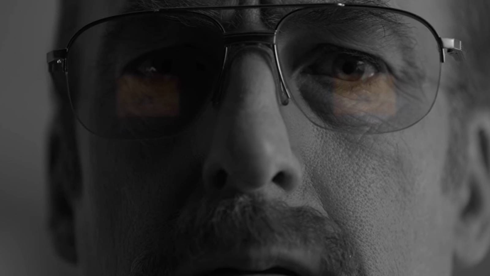 Gene in shock watching Better Call Saul ad